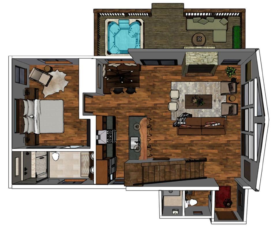 Chic Retreat Indoor Outdoor Fireplace, Private Jacuzzi, Great Location! Estes Park Rum bild